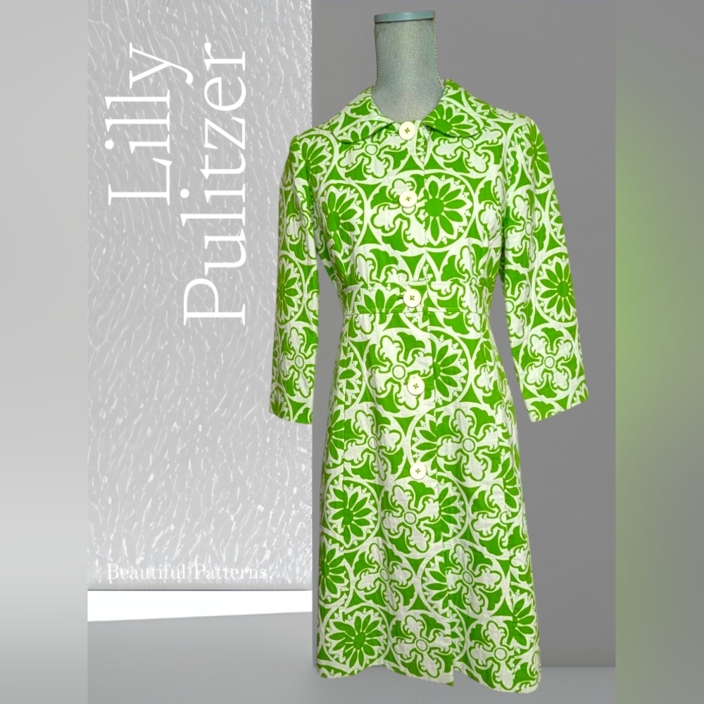 Lilly Pulitzer Vibrant Green Floral Coat